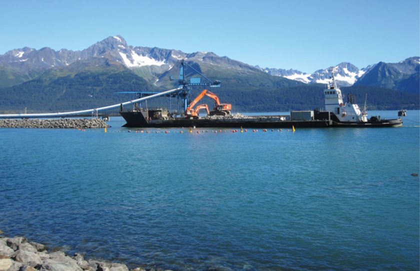 Buoys and Lanterns Mark Construction in Alaska
